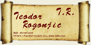 Teodor Rogonjić vizit kartica